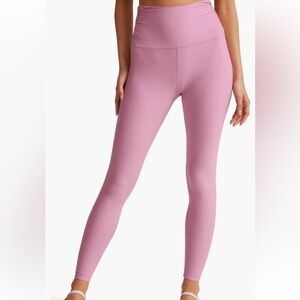 NEW Beyond Yoga Space Dye Shirred Leggings in Pink Haze Heather